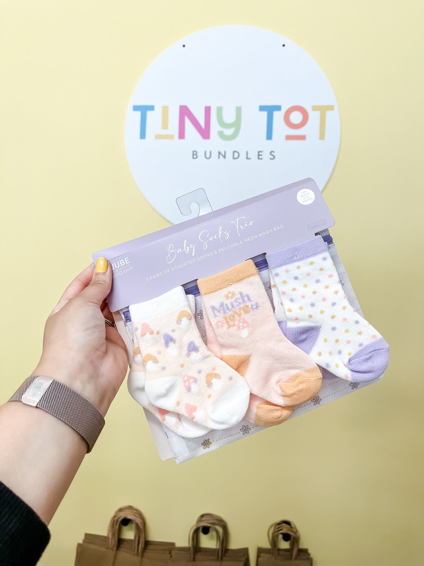 Baby Socks Trio Mushy Love