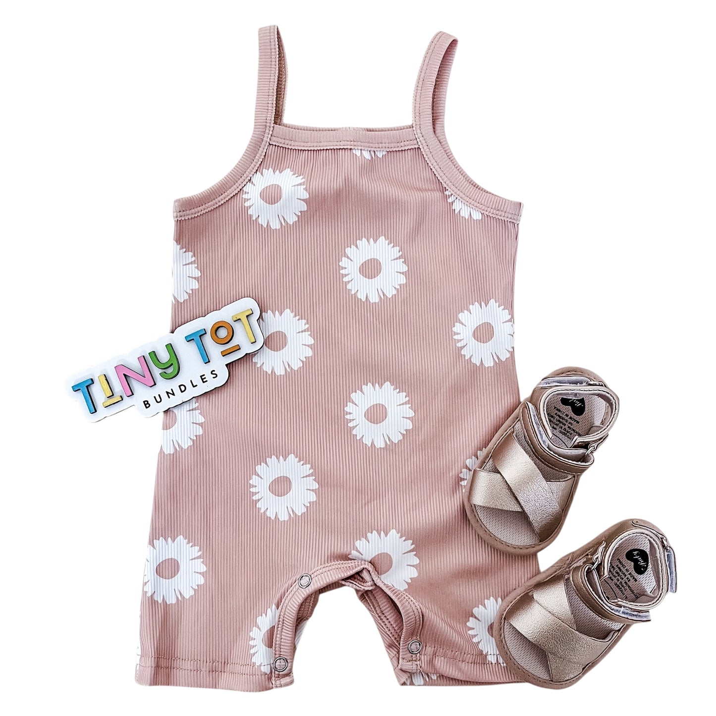 Daisy Ribbed Tank Romper