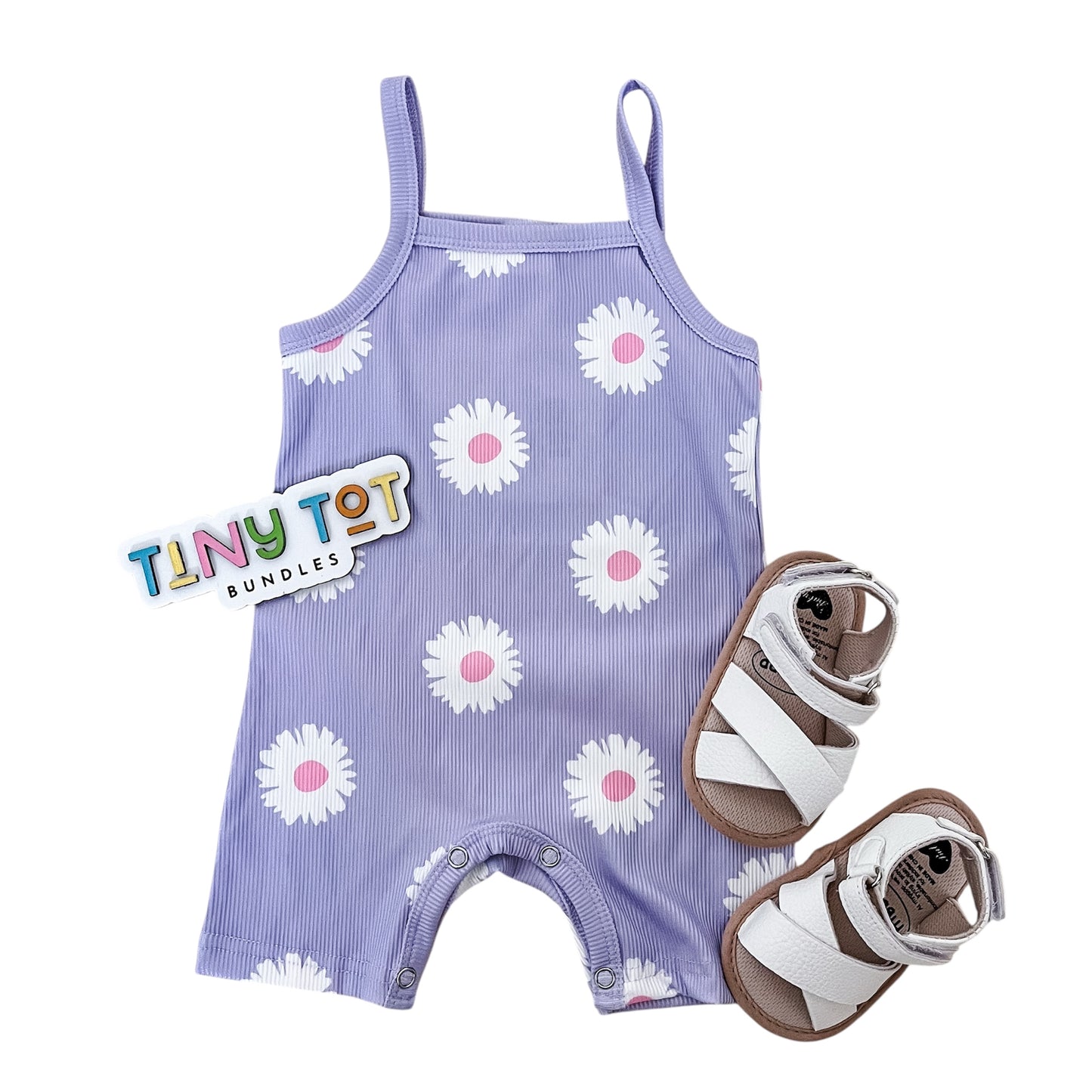 Daisy Ribbed Tank Romper