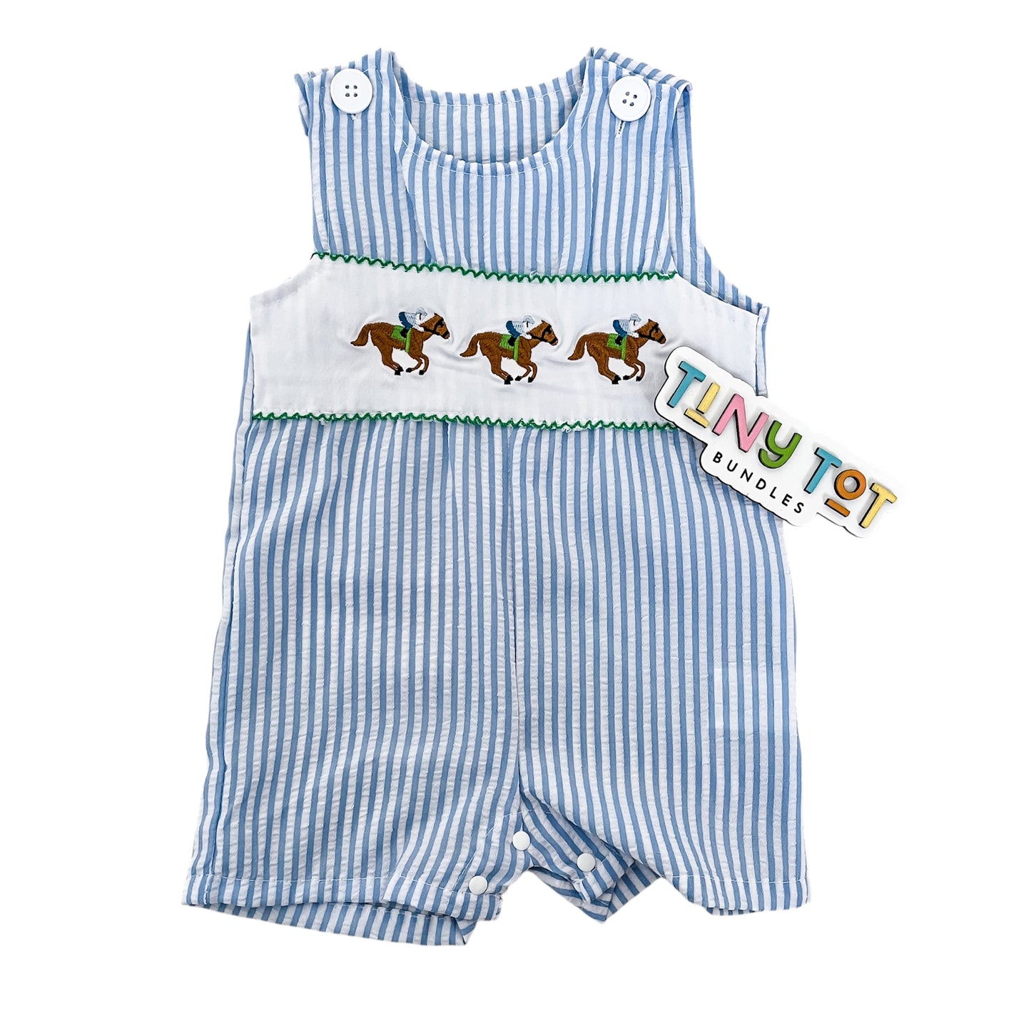 Blue Gallop Romper