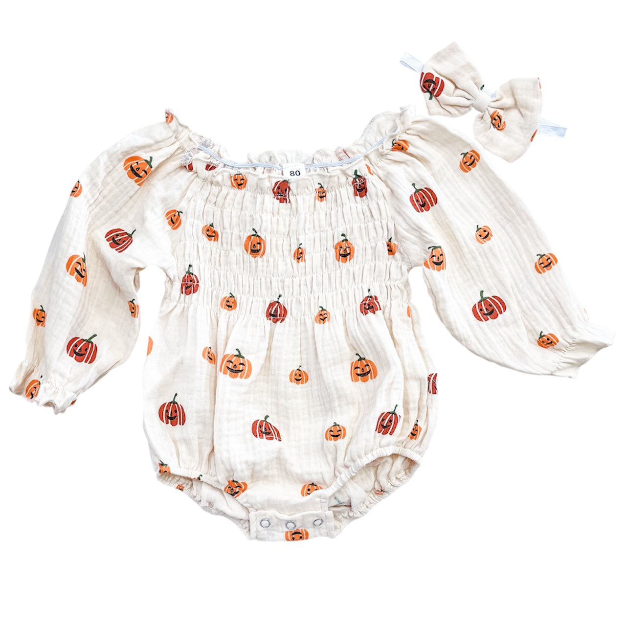 Pumpkin Patch Smocked Romper