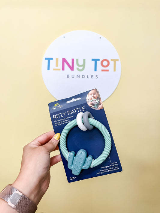 Cactus Ritzy Rattle™ Silicone Teether Rattles
