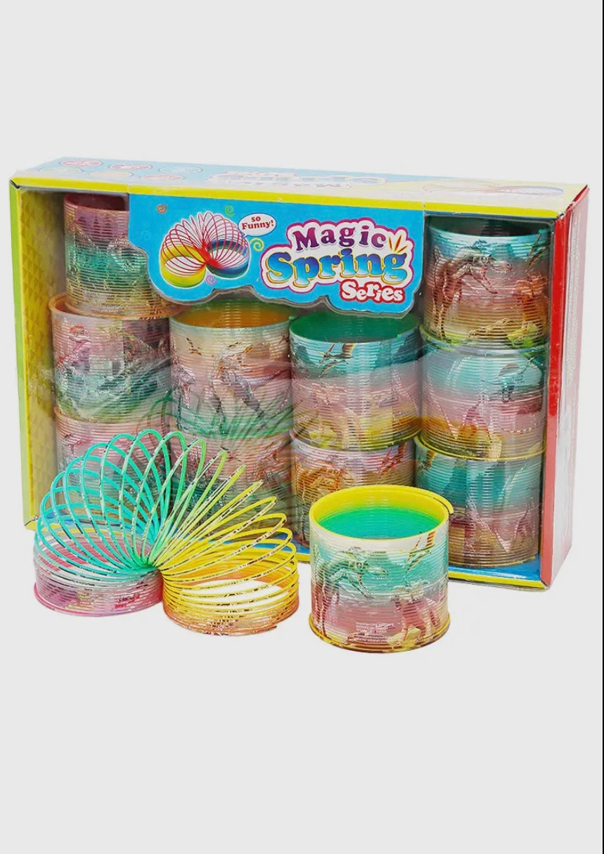 Dinosaur Rainbow Spring Coil Walking Slinky Toy