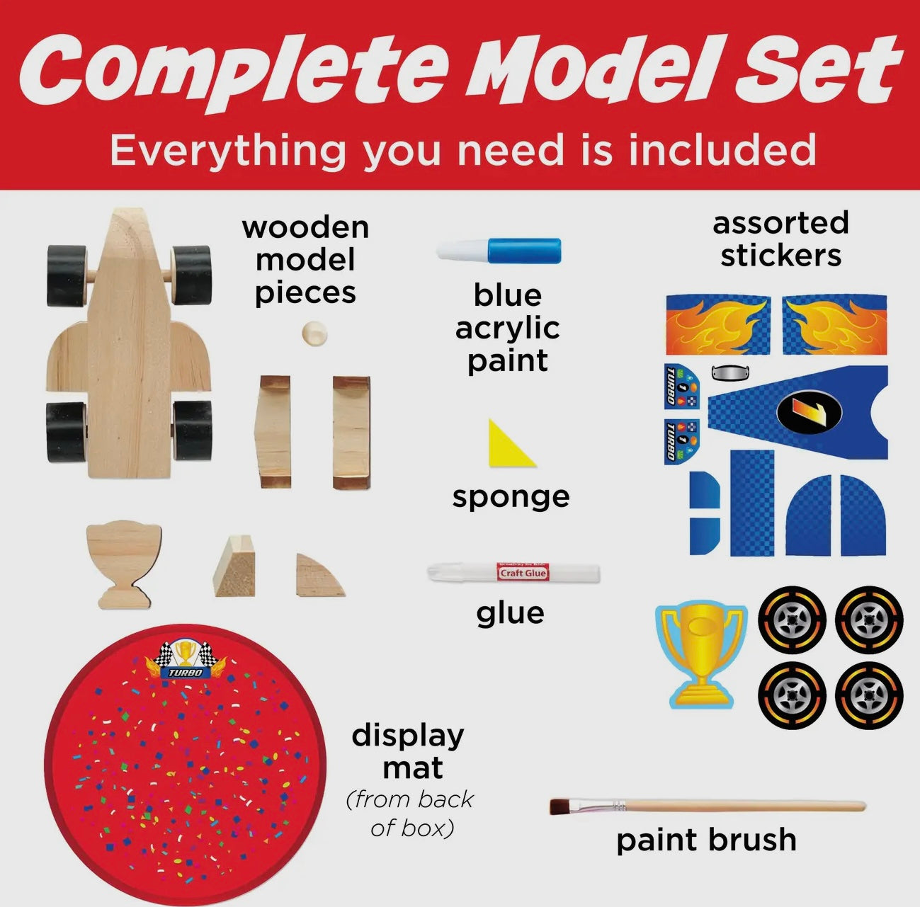 DIY Race Car Wooden Craft Kit