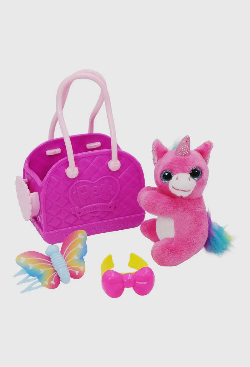 Unicorn Pony Stuffed Toy Carry Bag
