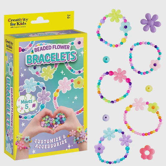 Beaded Flower Bracelets Mini Kit For Kids
