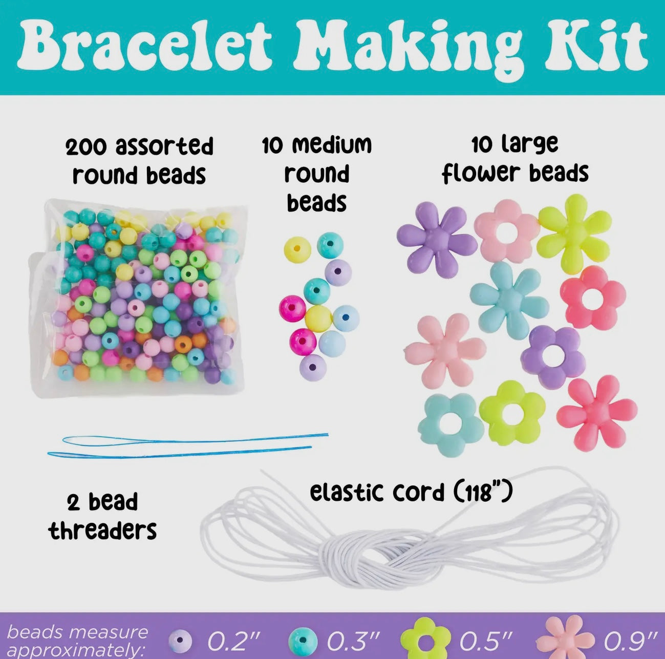 Beaded Flower Bracelets Mini Kit For Kids