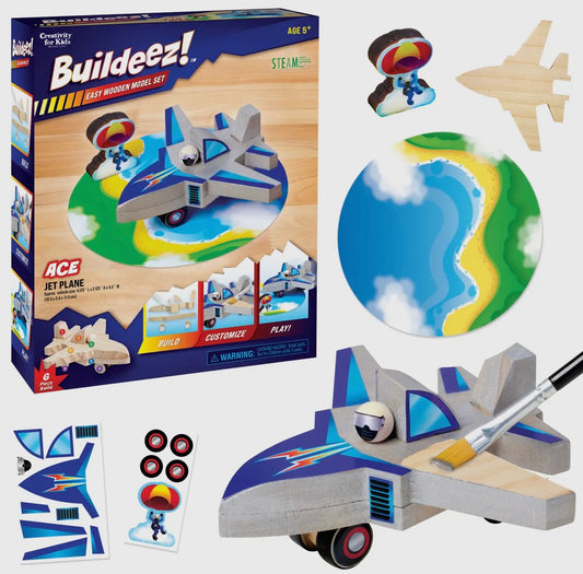 DIY Plain Jet Wooden Craft Kit
