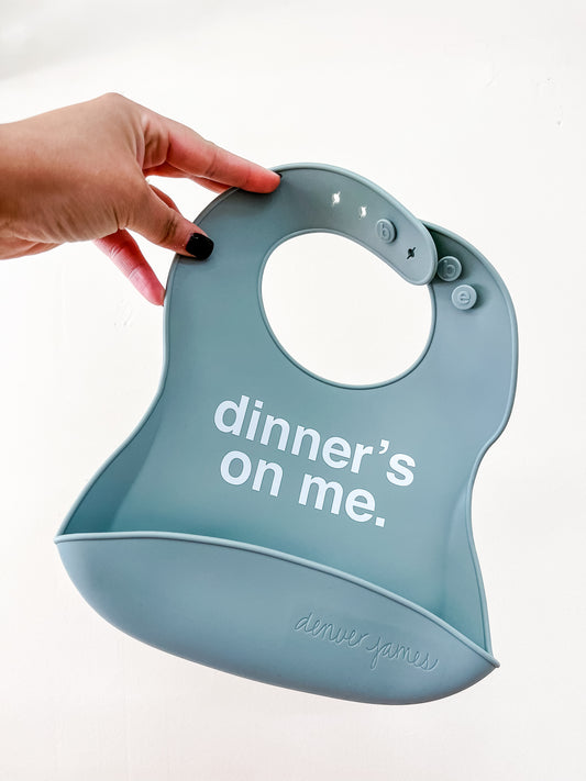 Dinner's On Me Silicone Bib