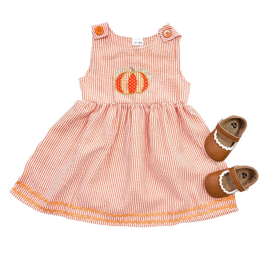 Pumpkin Spice Stripe Dress
