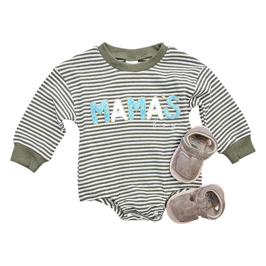 Mama's Boy Striped Romper