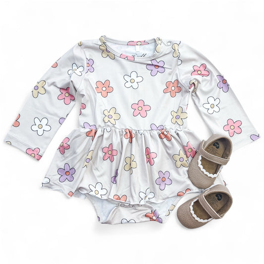 Groovy Garden Longsleeve Twirl Romper