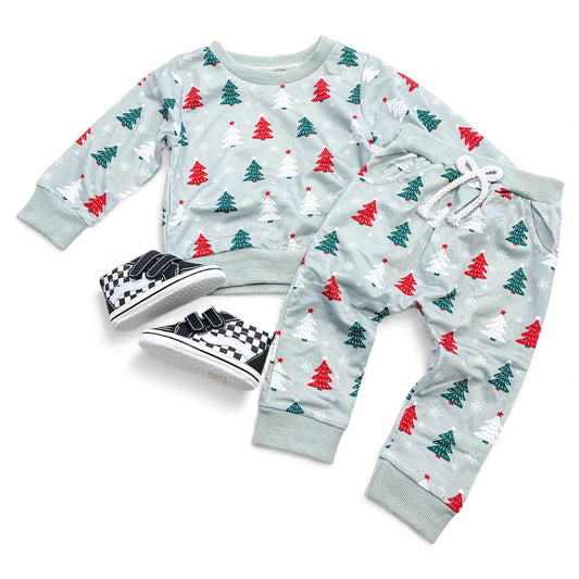 Mint Christmas Joggers Set