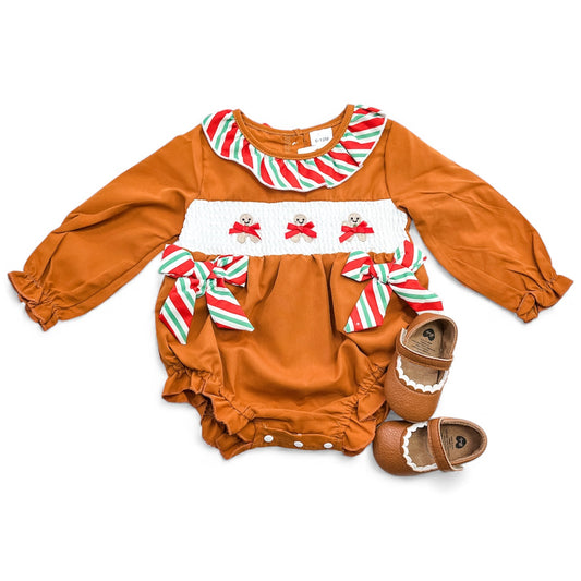 Gingerbread Land Romper