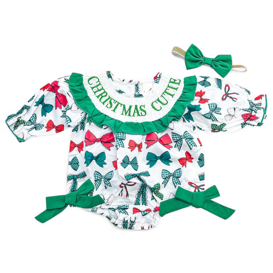 Christmas Cutie Bow Romper