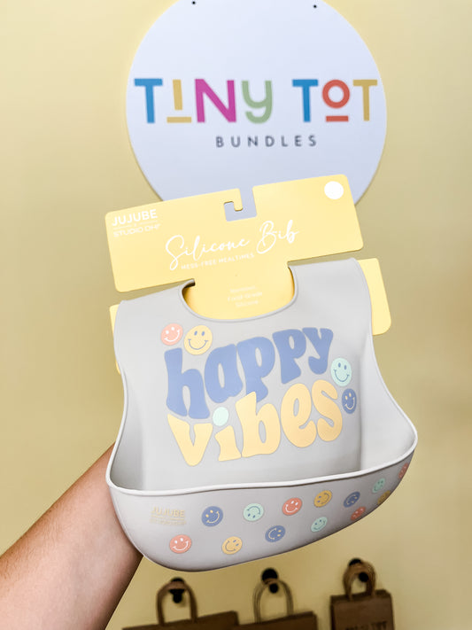 Silicon Bib- Happy Vibes
