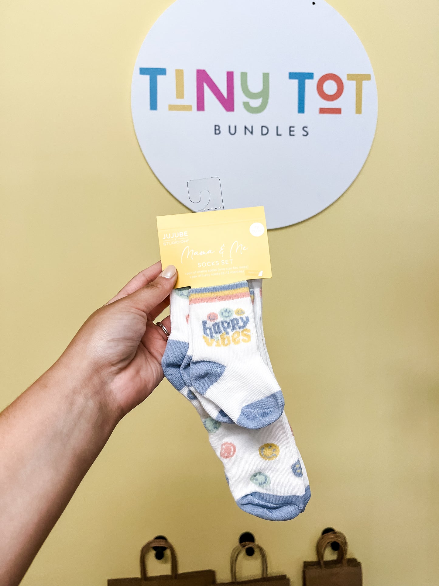 Mama & Me Socks Set- Happy Vibes