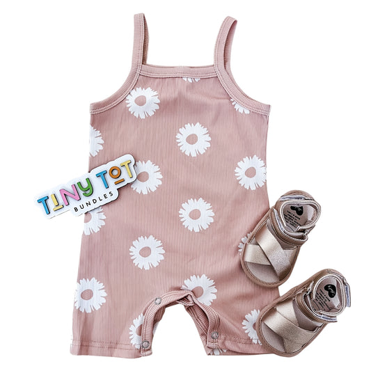 Daisy Ribbed Tank Romper