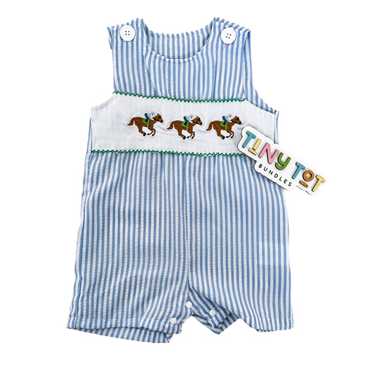 Blue Gallop Romper