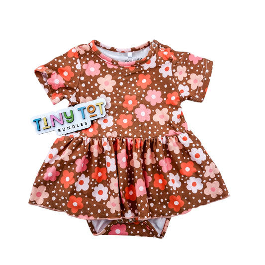 Brown Sugar Bloom Twirl Romper