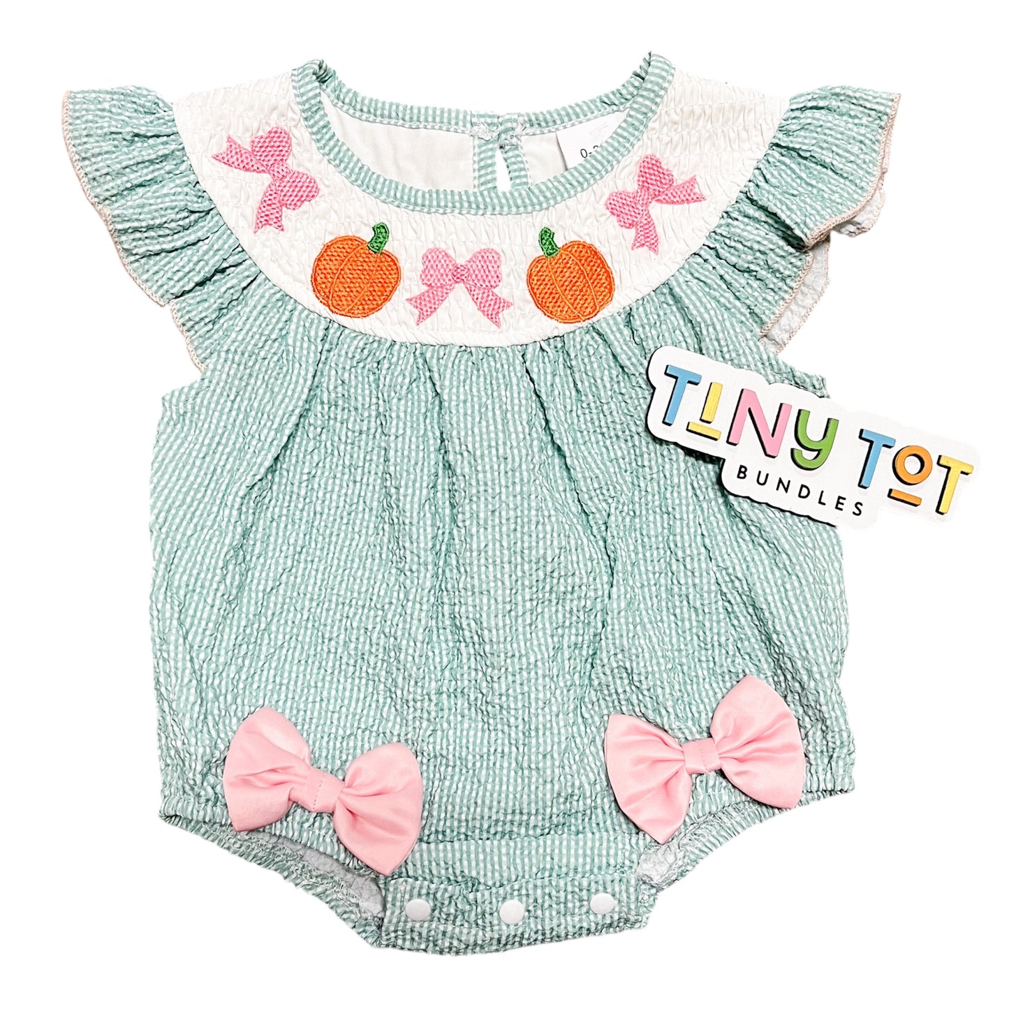Pink Patch Pumpkin Romper