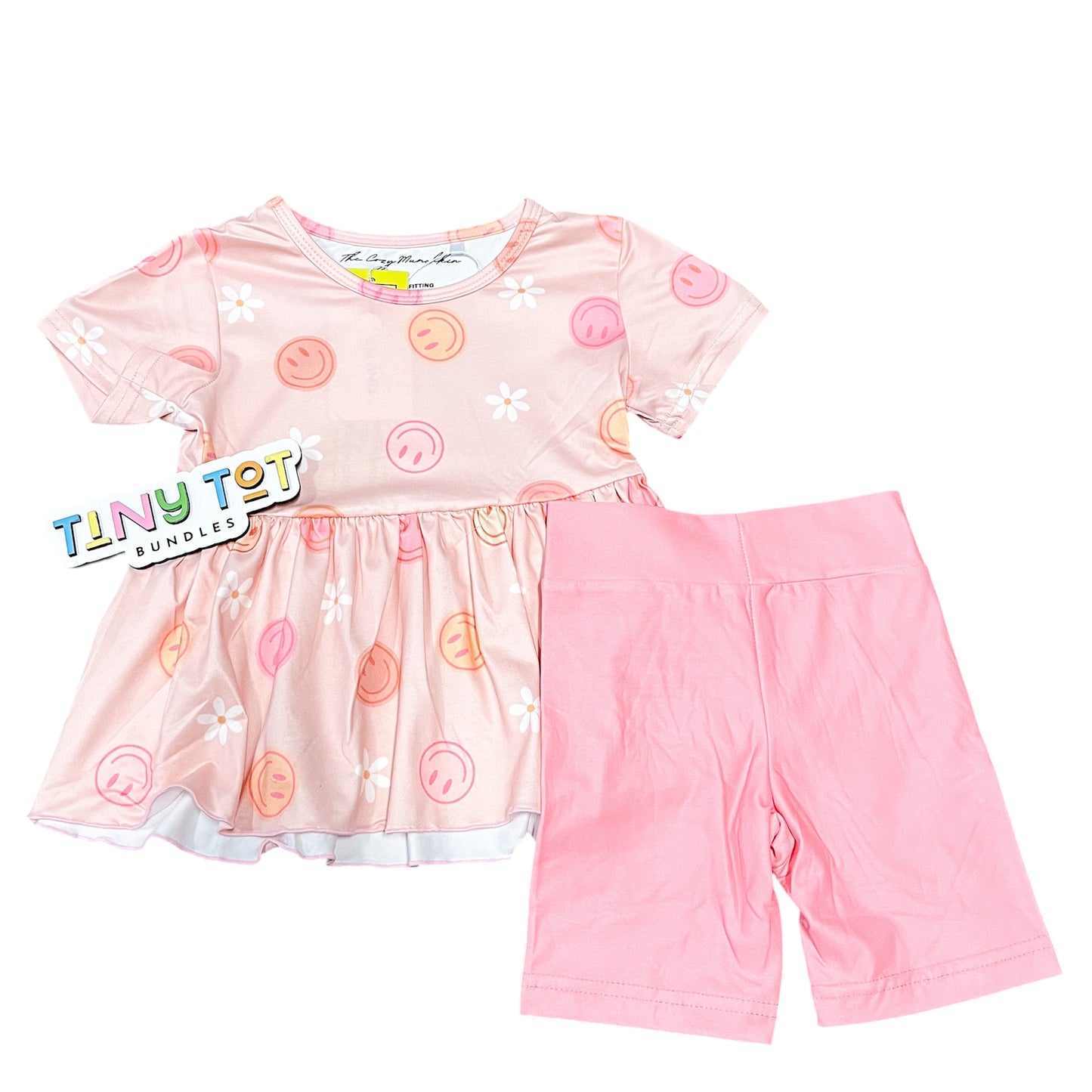 Cheerful Daisy Peplum Set