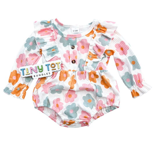 Retro Colorful Daisy Romper