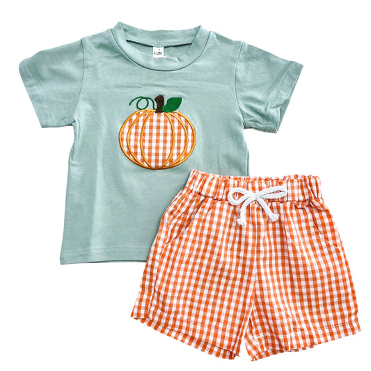 Plaid Pumpkin Set
