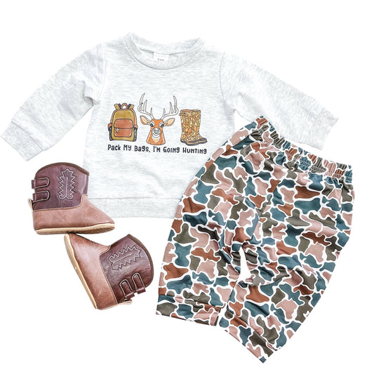Pack My Bag's I'm Going Hunting Jogger Set
