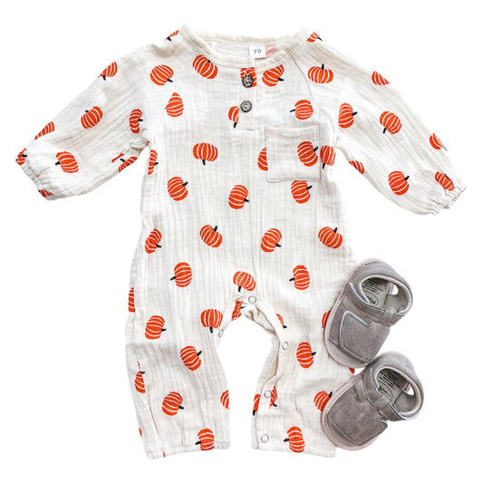 Autumn Linen Romper