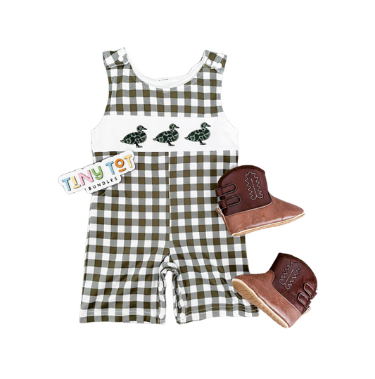 Duck Hunt Gingham Jumpsuit