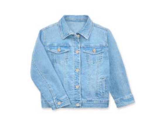 Girls Stretchy Light Denim Jacket