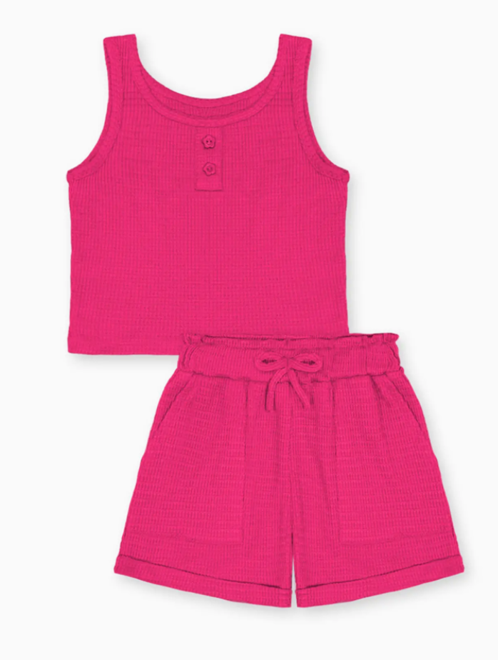 Girls Cozy Cool Waffle Knit Set