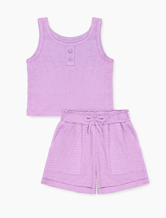 Girls Cozy Cool Waffle Knit Set