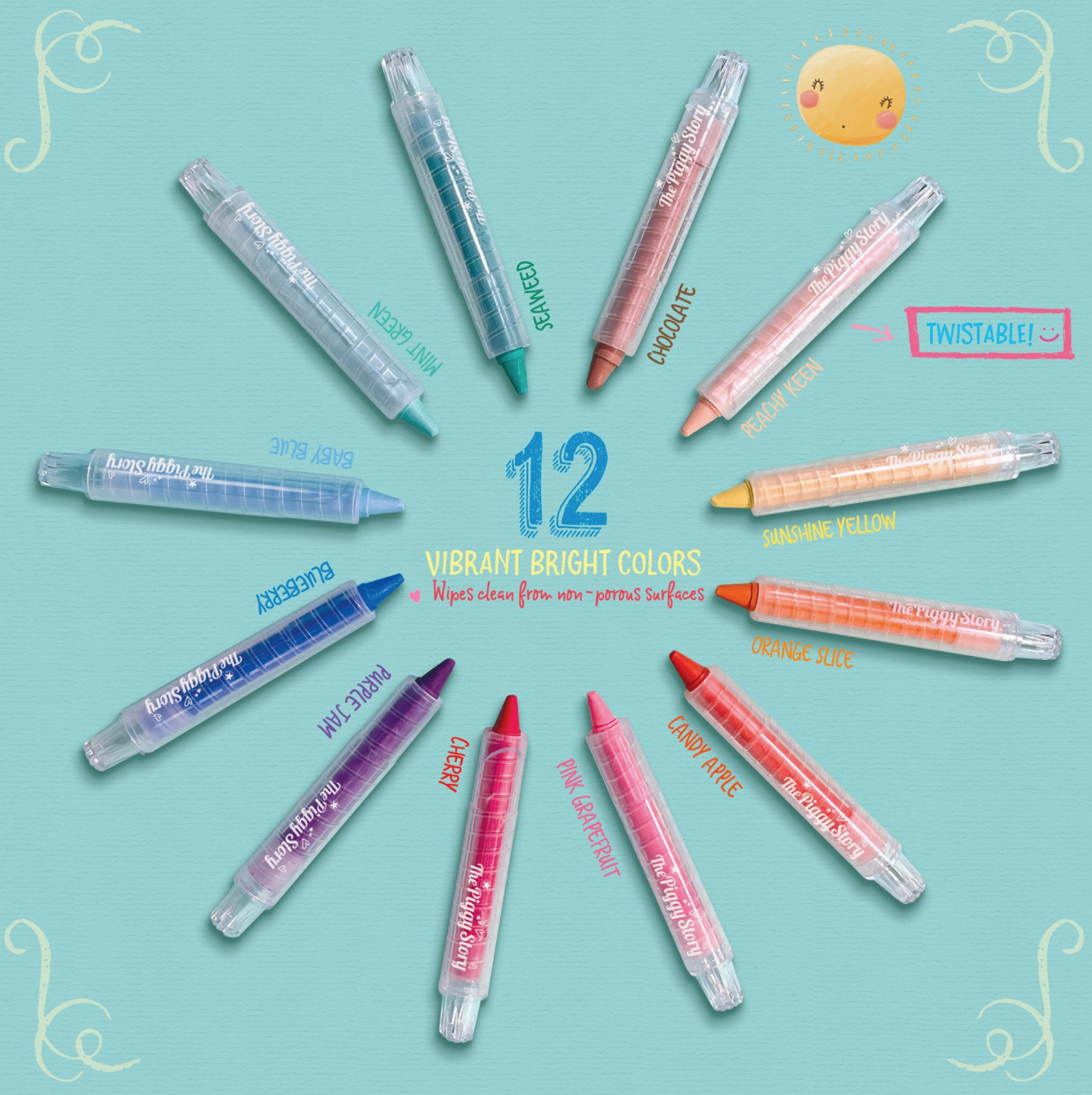 Color Everywhere Twistable Chalk Crayons | Magical Mermaids