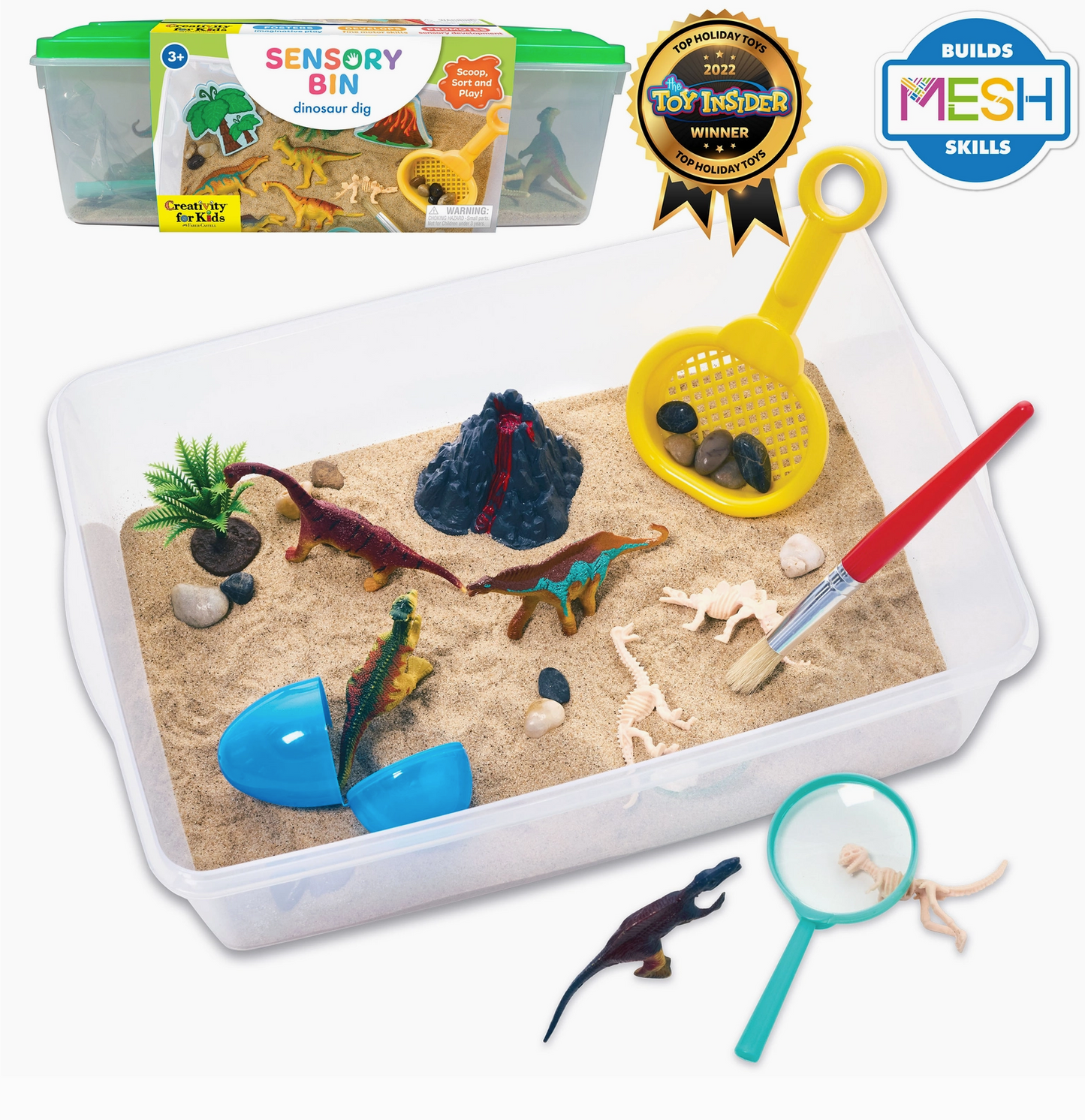 Sensory Bin Dinosaur Dig
