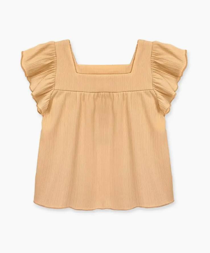 Girl's Fashion Top w/ Square Neckline